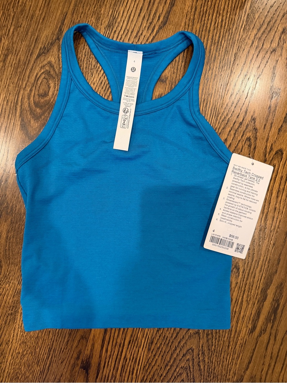 NWT-Swiftly tech cropped racerback tank 2.0 sz 4!!